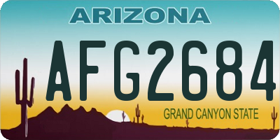 AZ license plate AFG2684