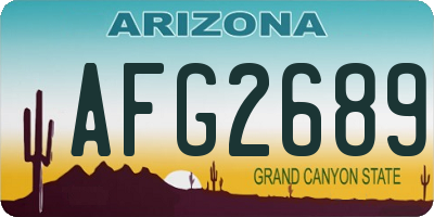 AZ license plate AFG2689