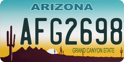 AZ license plate AFG2698