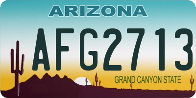 AZ license plate AFG2713