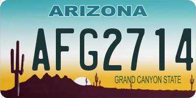 AZ license plate AFG2714