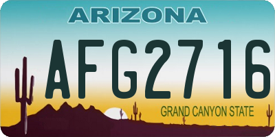 AZ license plate AFG2716