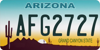 AZ license plate AFG2727