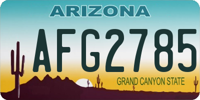 AZ license plate AFG2785