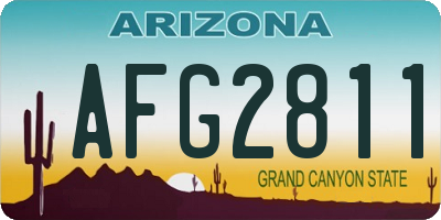 AZ license plate AFG2811