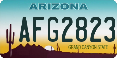 AZ license plate AFG2823