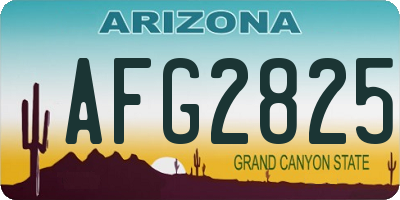 AZ license plate AFG2825
