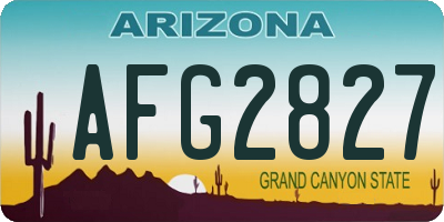 AZ license plate AFG2827