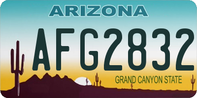 AZ license plate AFG2832