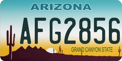 AZ license plate AFG2856