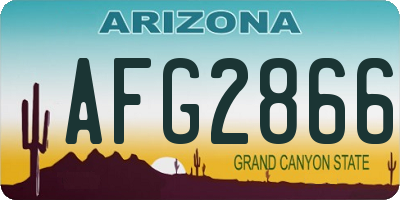AZ license plate AFG2866