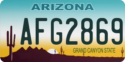 AZ license plate AFG2869