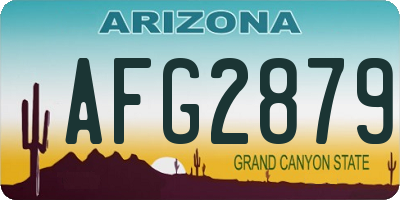 AZ license plate AFG2879