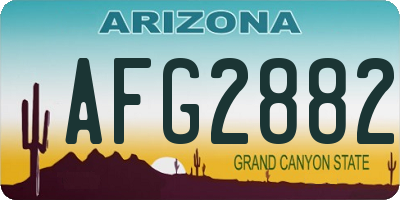 AZ license plate AFG2882
