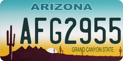 AZ license plate AFG2955