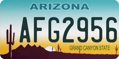 AZ license plate AFG2956
