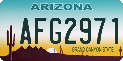 AZ license plate AFG2971