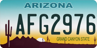 AZ license plate AFG2976
