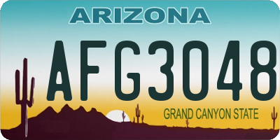 AZ license plate AFG3048