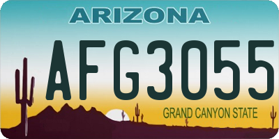 AZ license plate AFG3055