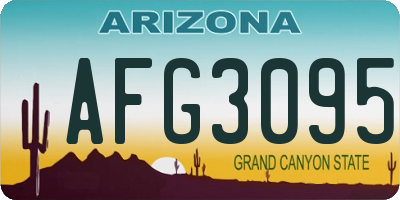 AZ license plate AFG3095