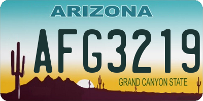 AZ license plate AFG3219
