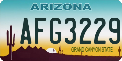 AZ license plate AFG3229