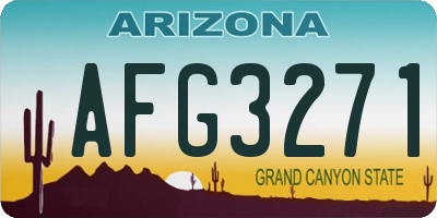 AZ license plate AFG3271