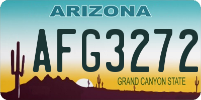 AZ license plate AFG3272