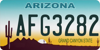 AZ license plate AFG3282
