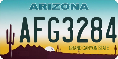 AZ license plate AFG3284