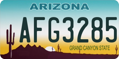 AZ license plate AFG3285