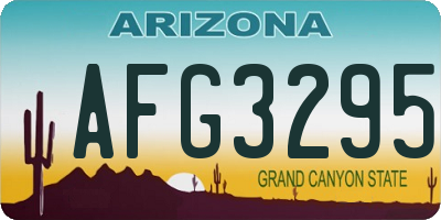 AZ license plate AFG3295