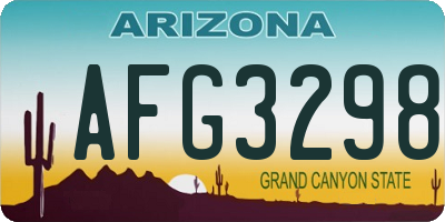 AZ license plate AFG3298