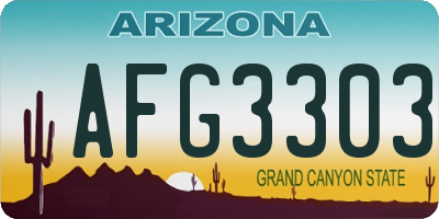 AZ license plate AFG3303