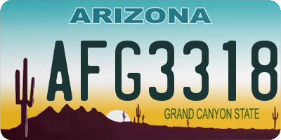 AZ license plate AFG3318