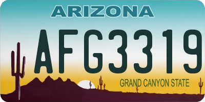 AZ license plate AFG3319