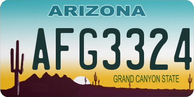 AZ license plate AFG3324