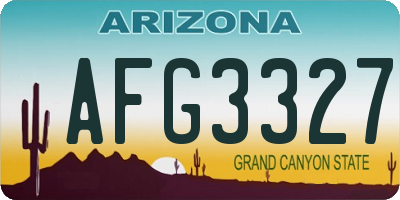 AZ license plate AFG3327