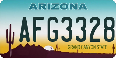 AZ license plate AFG3328