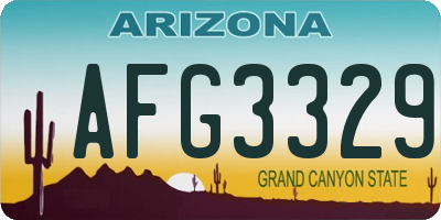 AZ license plate AFG3329