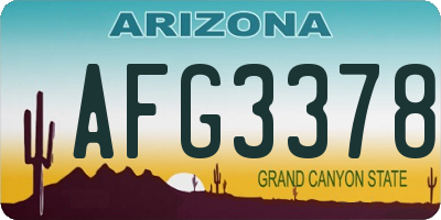 AZ license plate AFG3378