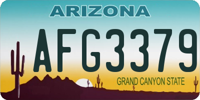 AZ license plate AFG3379