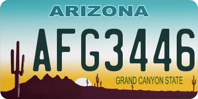 AZ license plate AFG3446