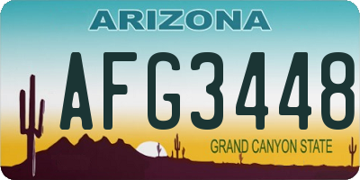 AZ license plate AFG3448