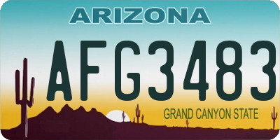 AZ license plate AFG3483