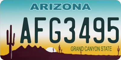 AZ license plate AFG3495