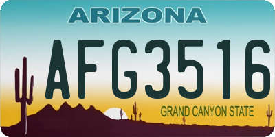 AZ license plate AFG3516