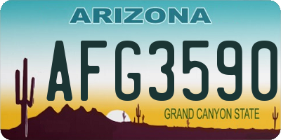 AZ license plate AFG3590