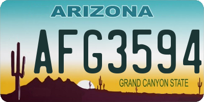 AZ license plate AFG3594